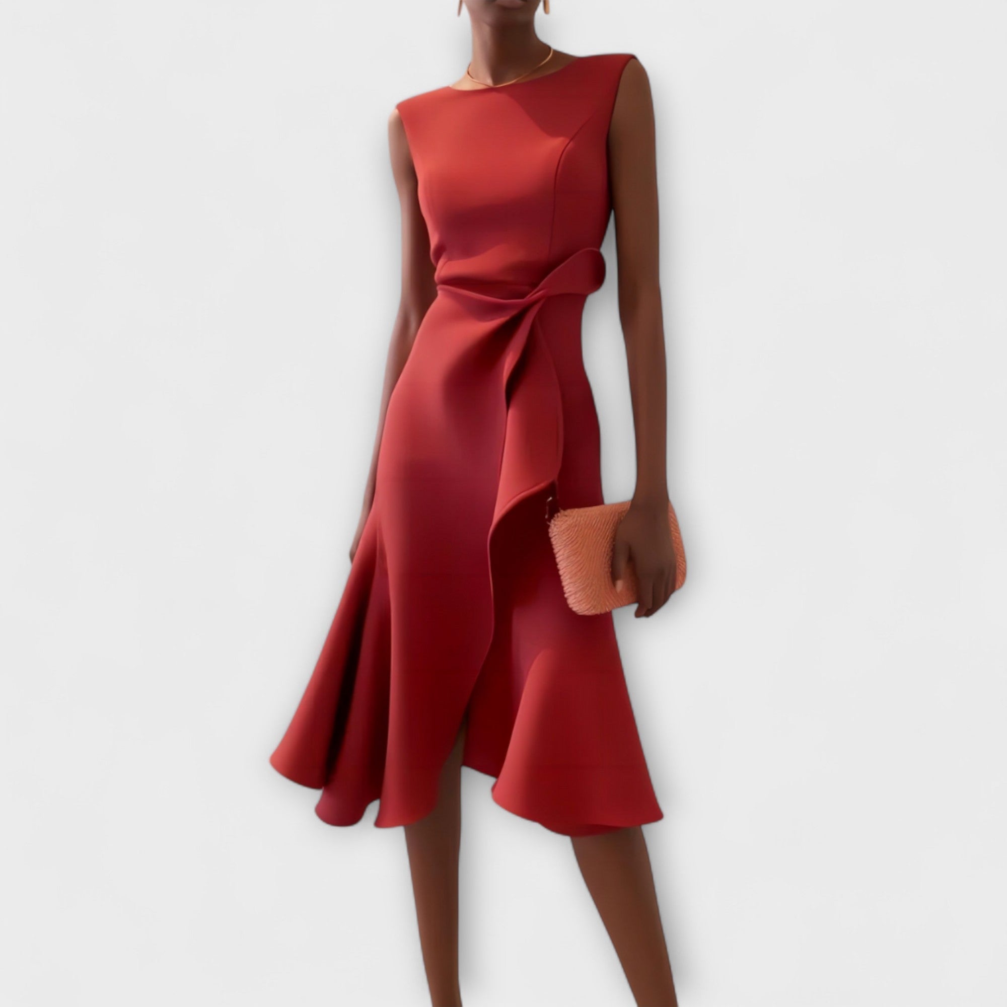 Maya – Women Elegant Wrap Midi Dress - Image 1