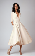 Lila – Women Elegant A-Line Midi Dress - Image 1