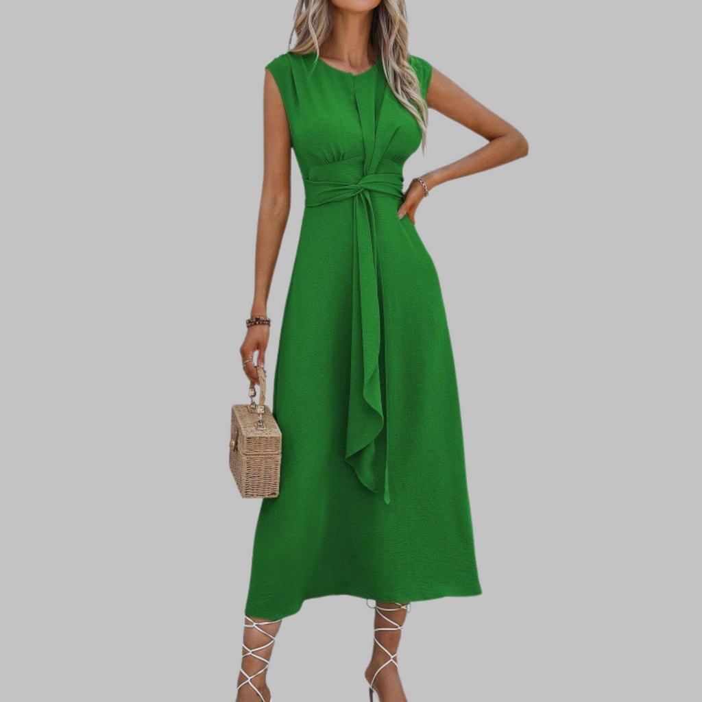 Lena – Women Sleeveless Round Neck Dress - Image 1