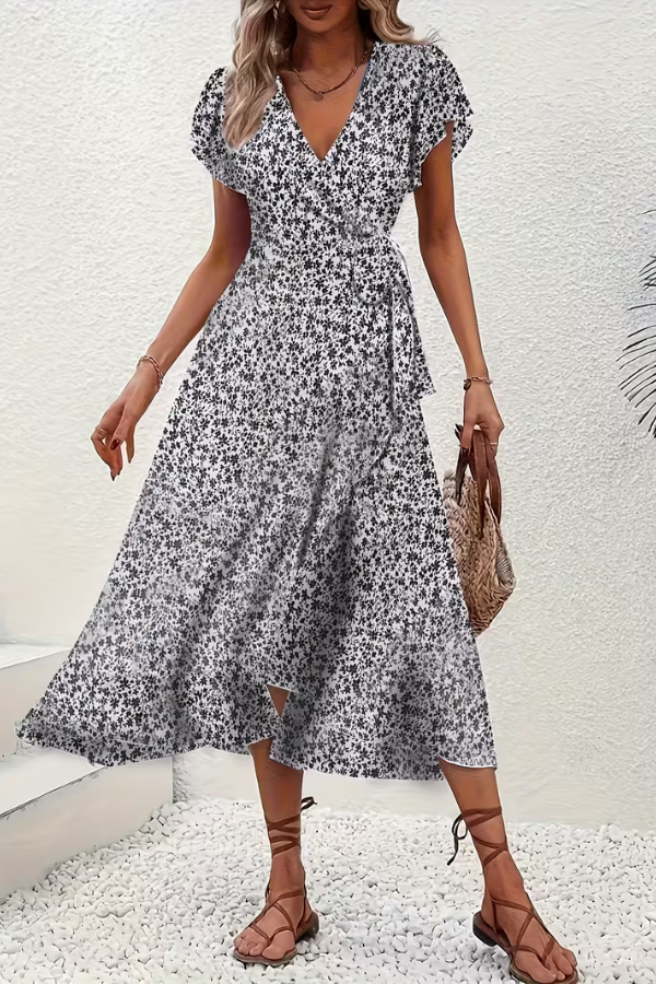Wrap Dress for Women with Flattering Ruffle Hem - Image 5