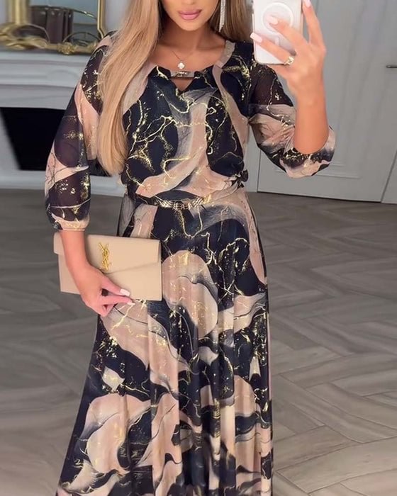 Anja – Elegant Floral Chiffon Dress - Image 5