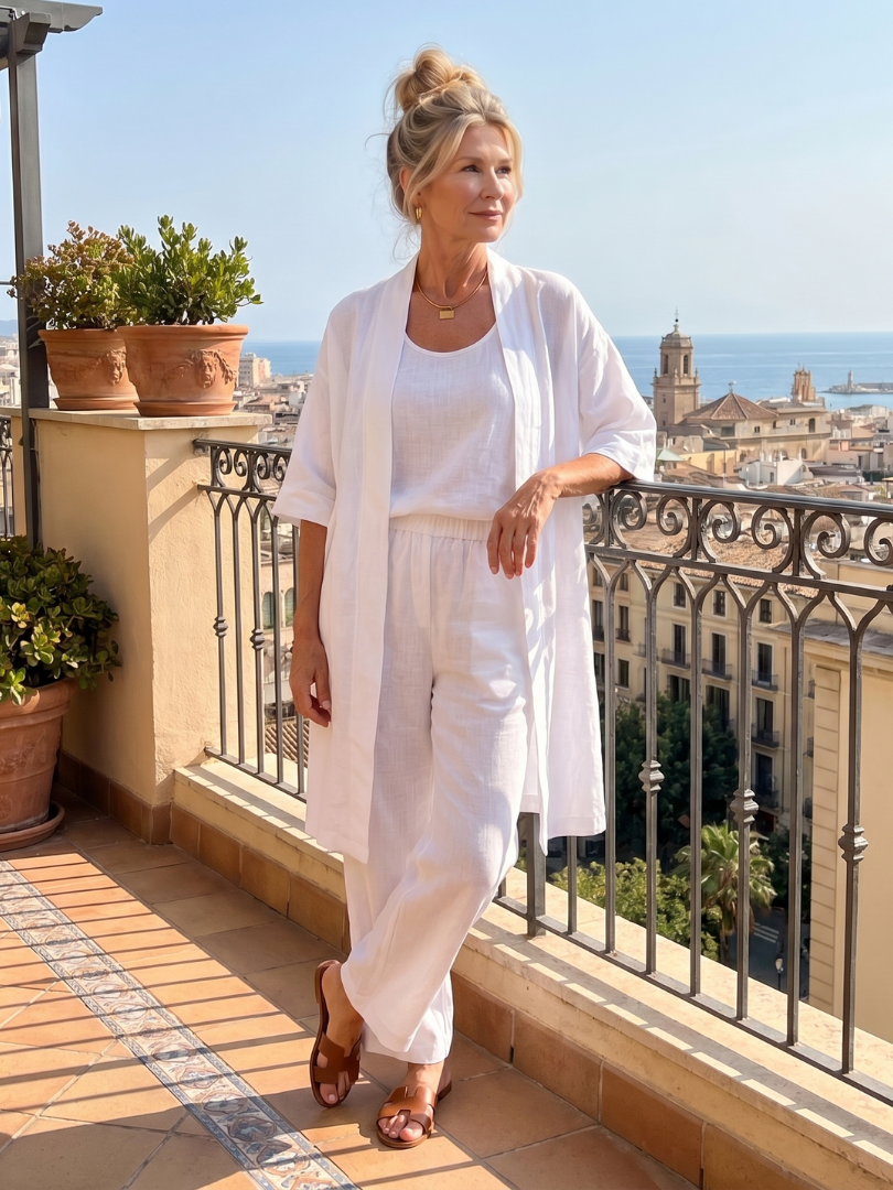 Two-piece set consisting of a loose-fitting top and pants for women - J&B; - 21 - Elvaroza.com