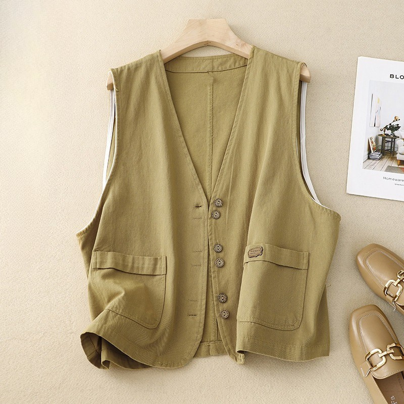 Emma – Women’s Relaxed Button Vest - Image 3