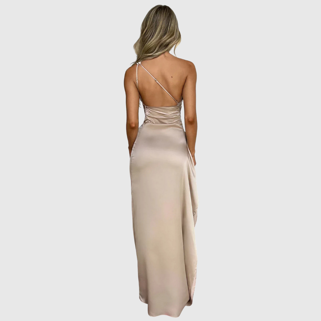 Lisa – Elegantes Ein-Schulter-Kleid aus Satin für Damen - Image 6