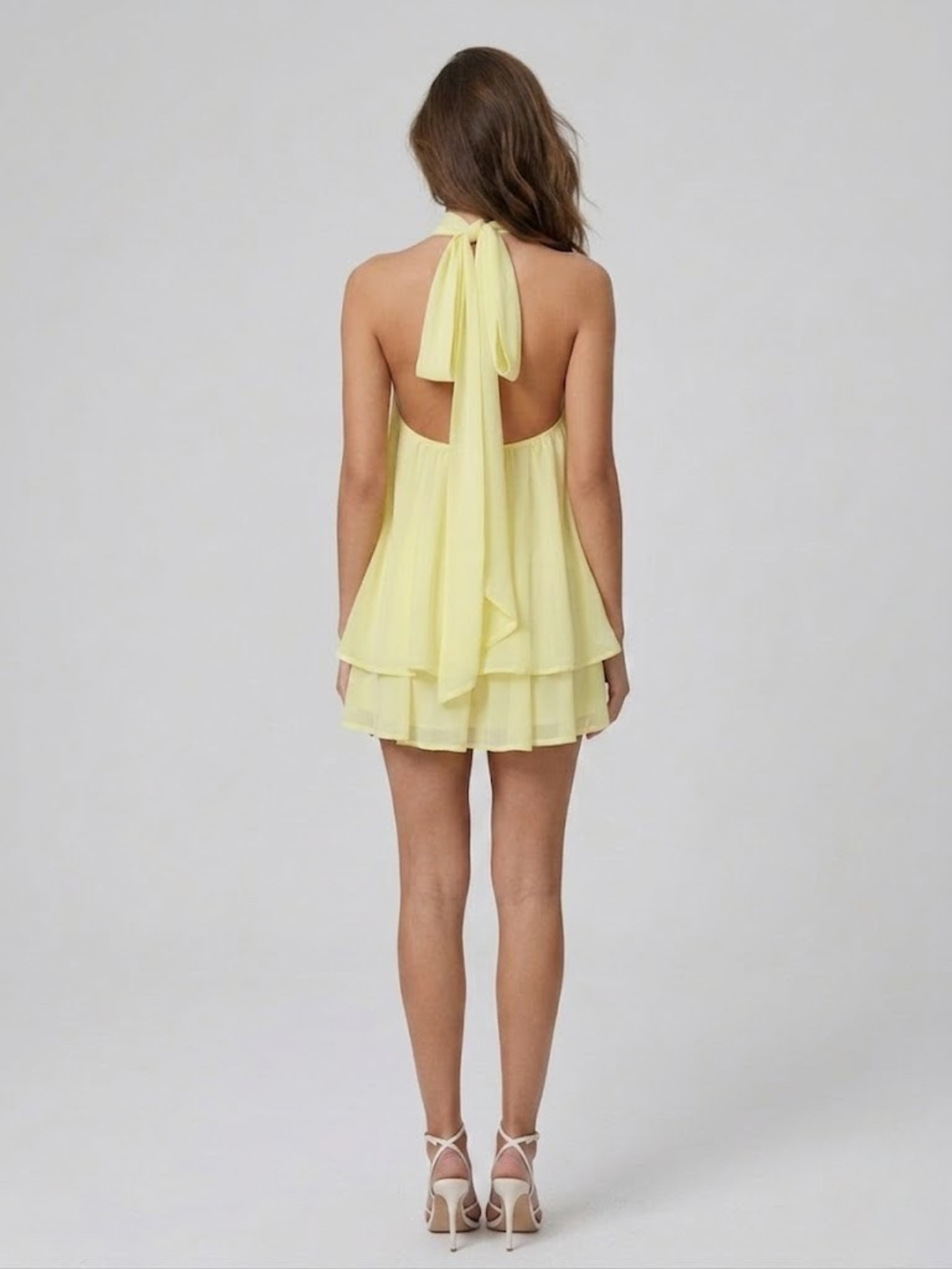 Verena – Flowy Halter with High Neck Dress - Image 9