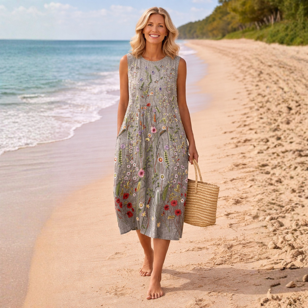 Ines – Floral Wildflower Summer Dress - Image 2