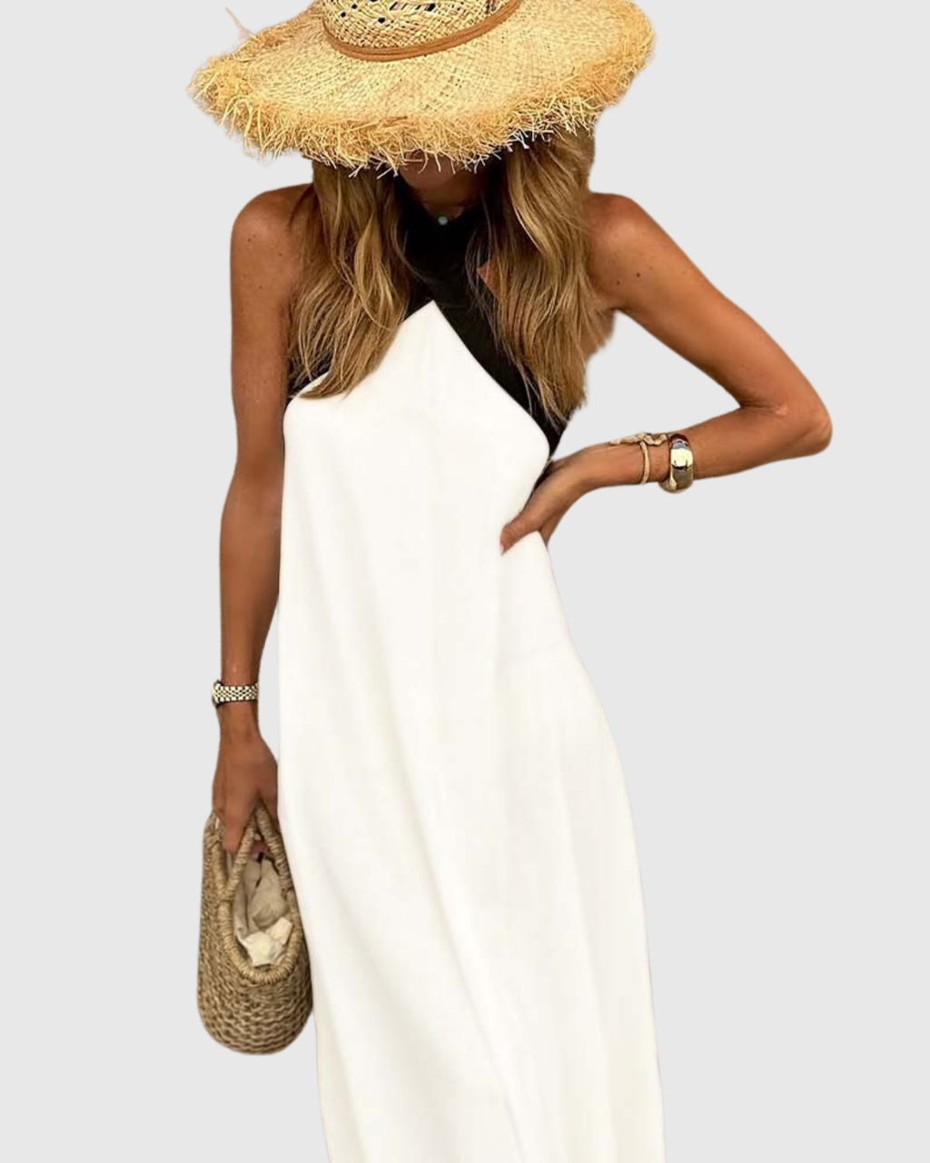 Annemarie – Elegant Cross Neck Dress - Image 4