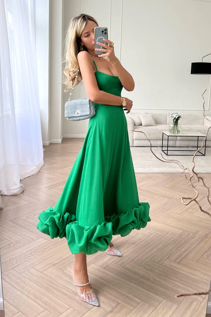 Maren – Ruffle Hem Wedding Guest Dress - Image 5
