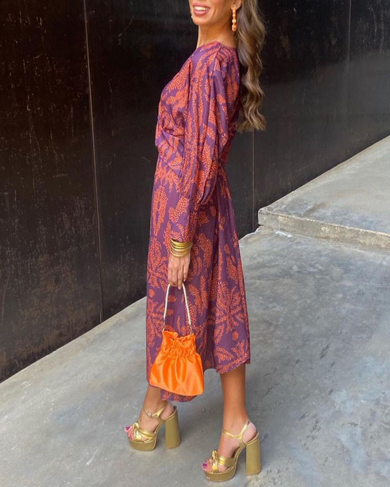 Marie – Long Sleeve V-neck Dress - Image 9