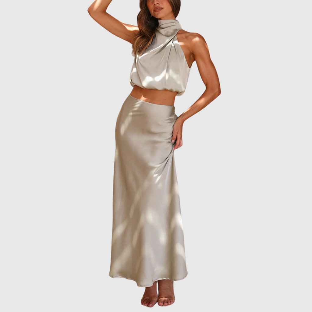 Annika – Elegantes Satin-Set für Damen - Image 1