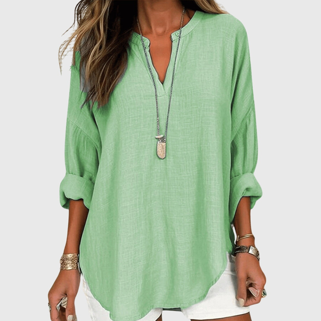Annika – Flowy Elegant Beach Blouse - Image 3