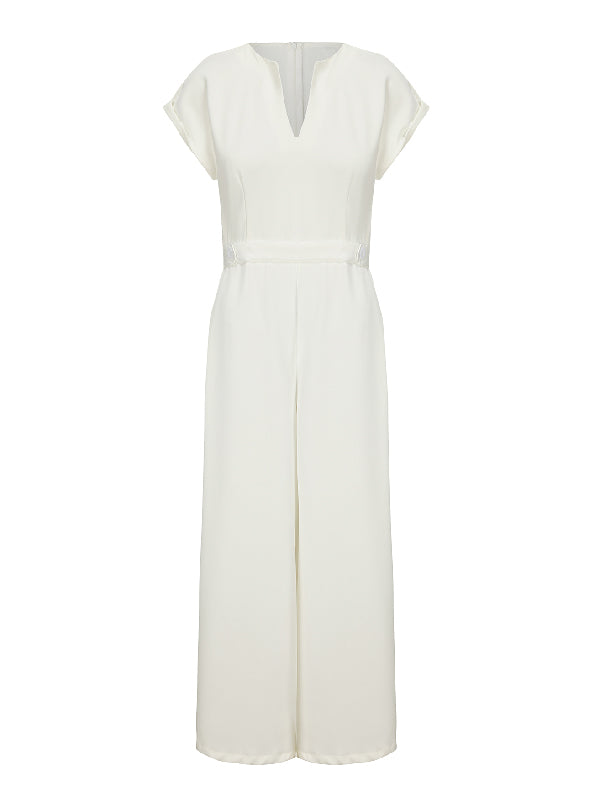 Kirsten – Elegant Cap Sleeve Wide Leg Jumpsuit - Image 12