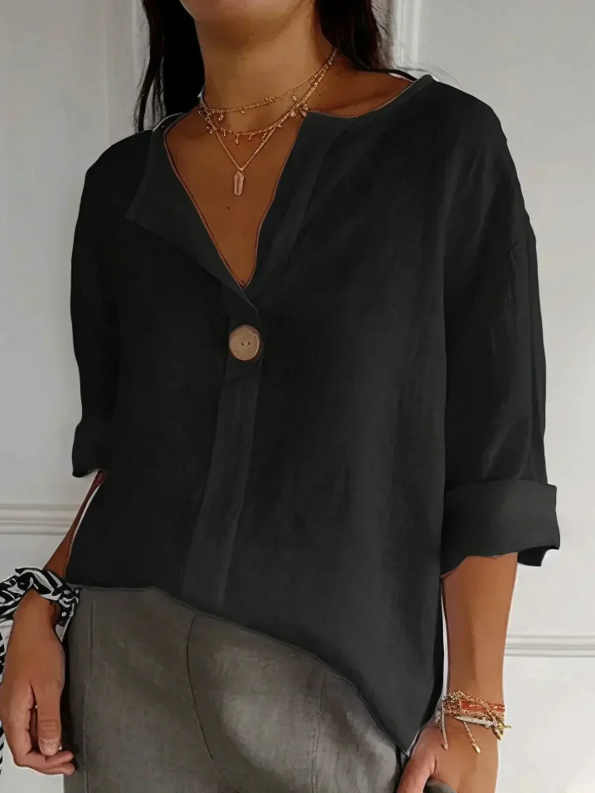 Melanie – Women’s Casual V-Neck Blouse - Image 5