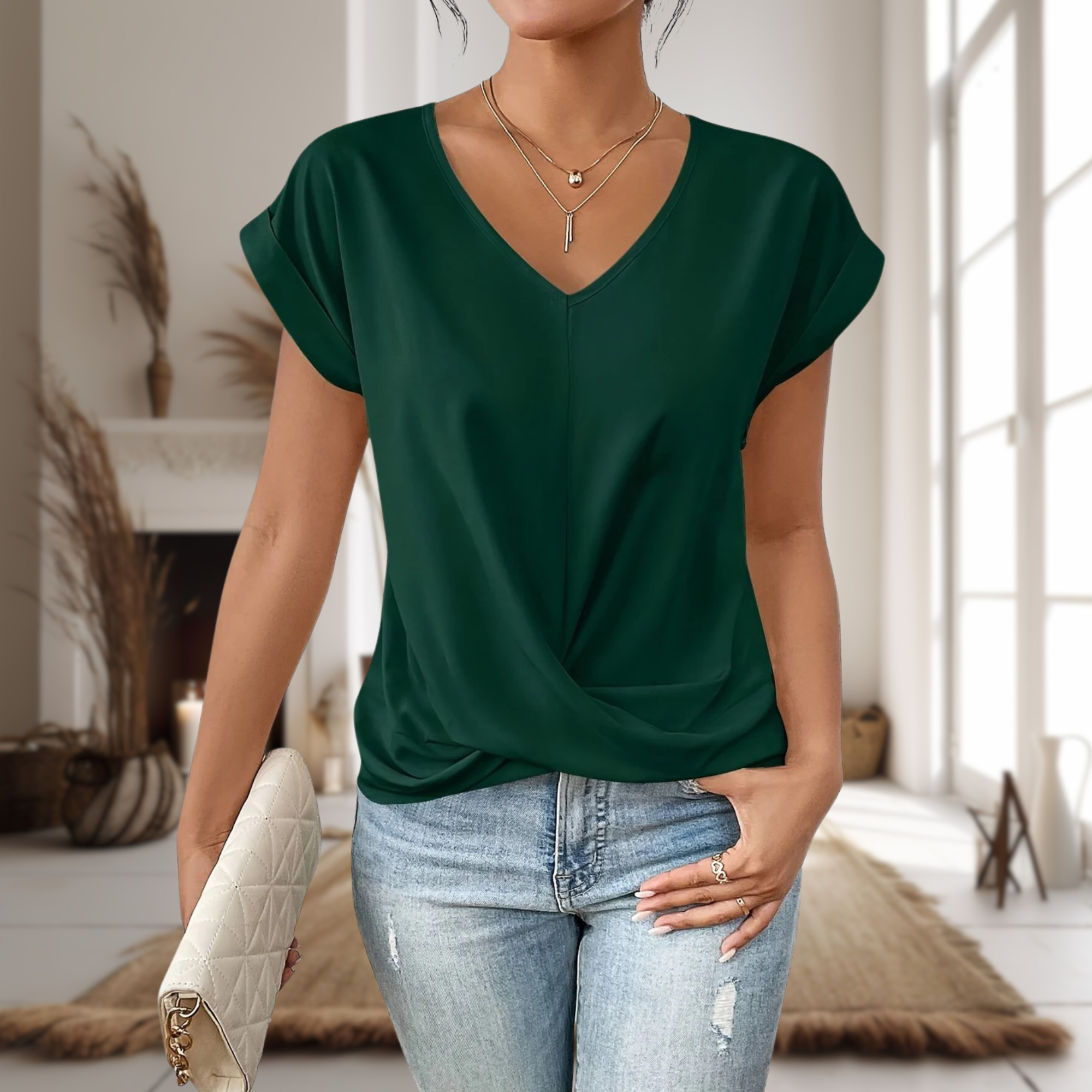 Susanne – Women’s Elegant V-Neck Blouse - Image 7