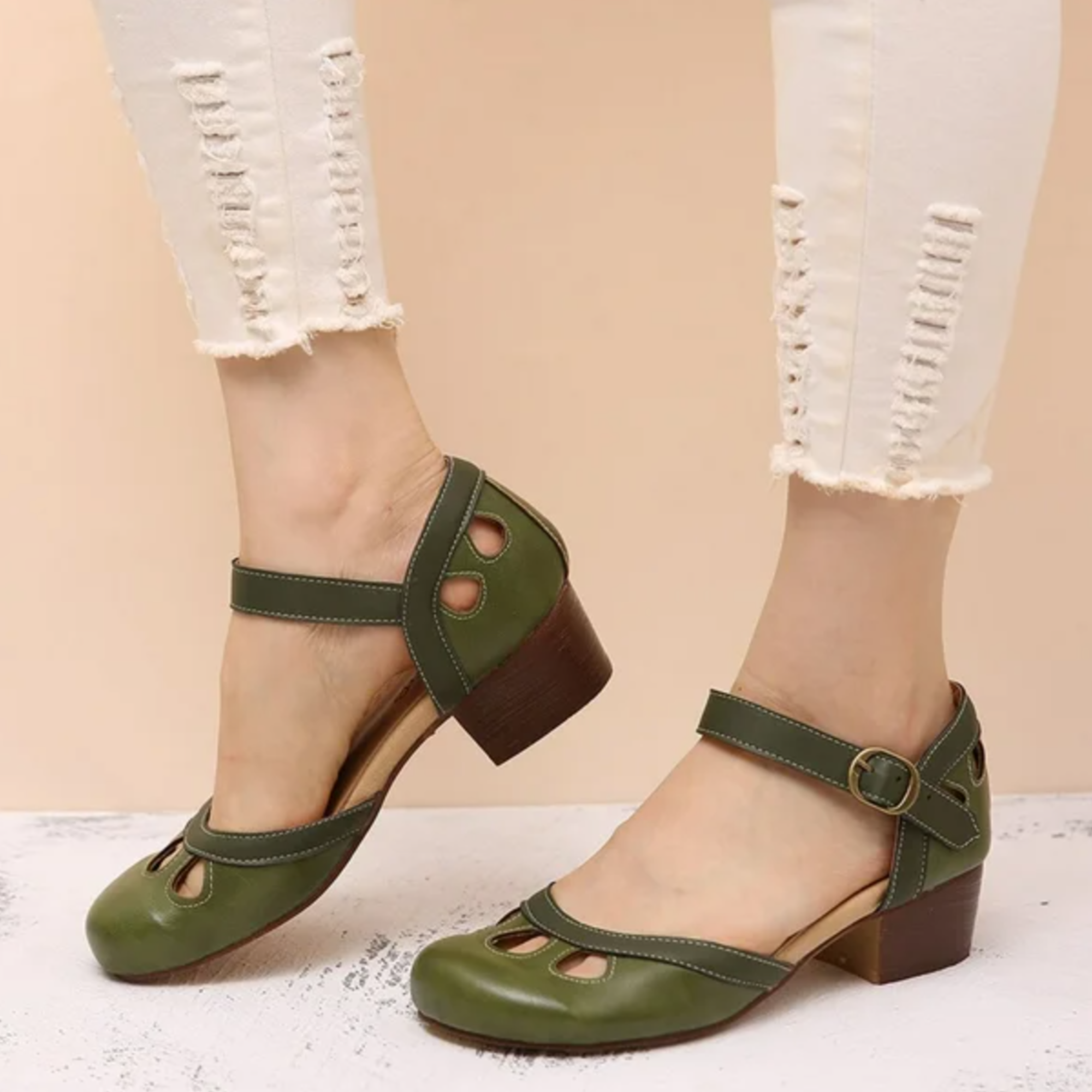 Mia – Women Comfortable Low-Heeled Shoes - Image 4