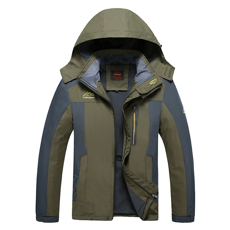Men's Waterproof Jacket with Hood and Wind-Resistant Features - J&B; - 3 - Elvaroza.com