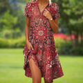 Christa – Women Floral Cocktail Dress - Image 1