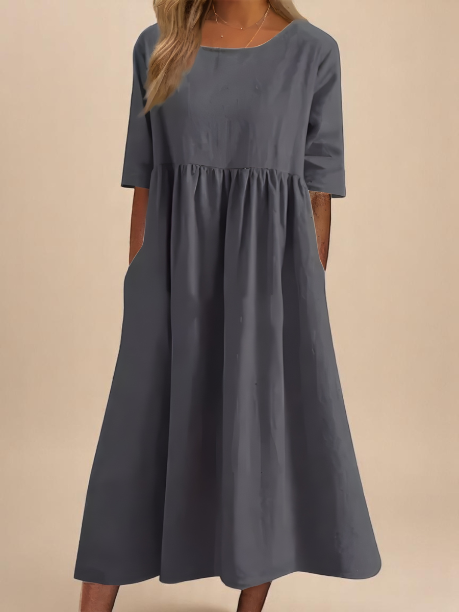 Mia – Classic Mid Sleeve Dress - Image 2