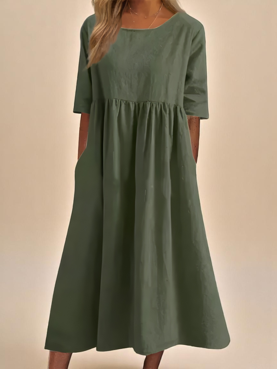 Mia – Classic Mid Sleeve Dress - Image 3