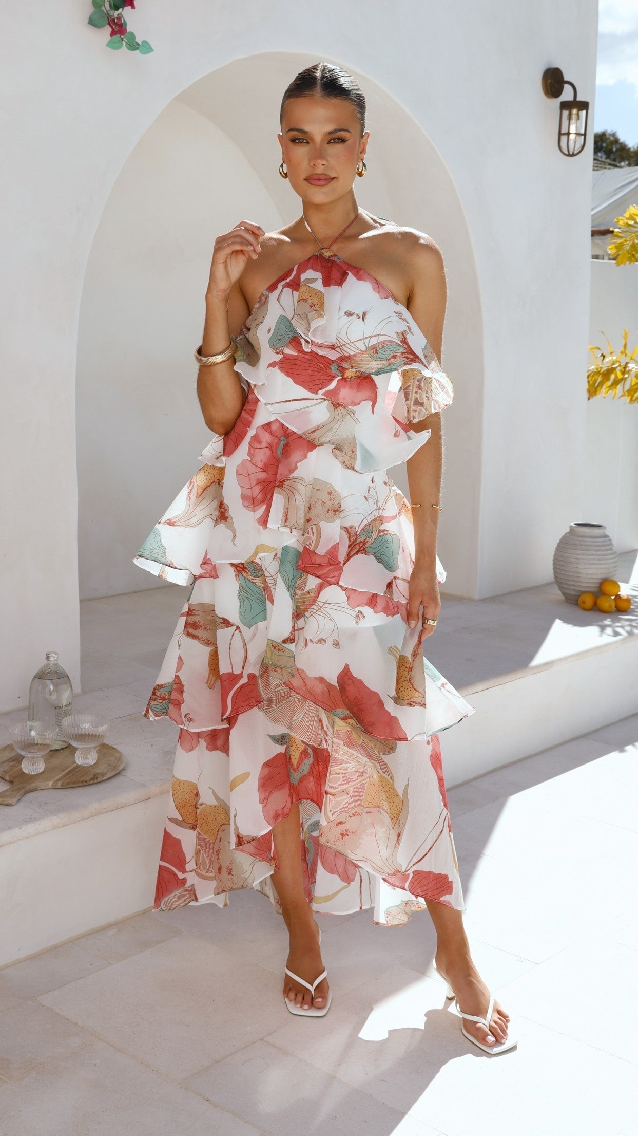 Sandra – Off-shoulder Chiffon Dress - Image 6