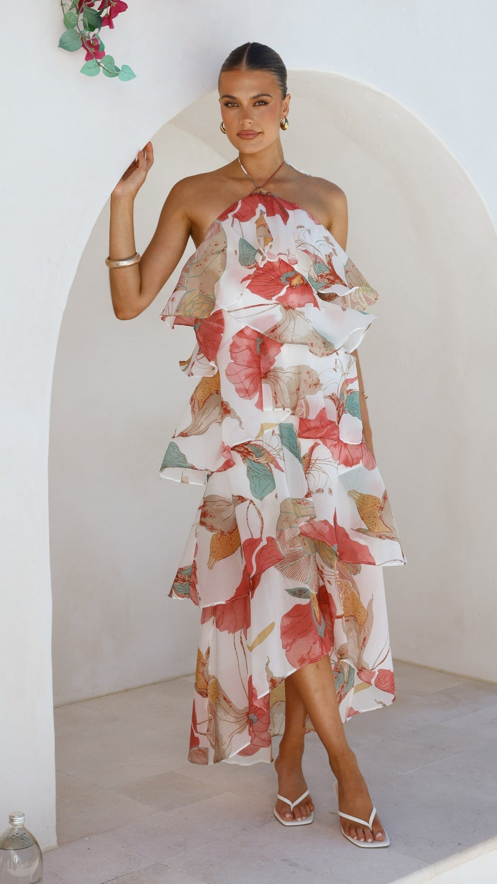 Sandra – Off-shoulder Chiffon Dress - Image 3