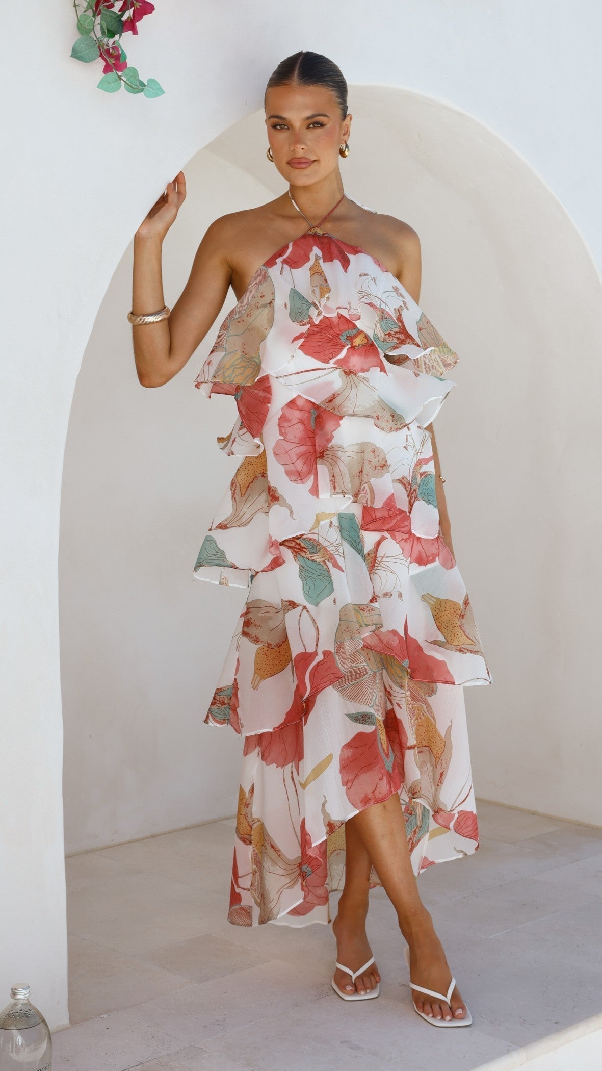 Sandra – Off-shoulder Chiffon Dress - Image 3