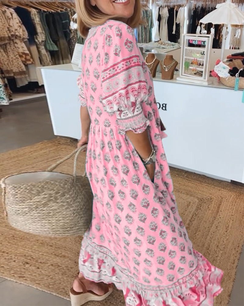 Sophia – Women Floral Print Maxi Dress - Image 24