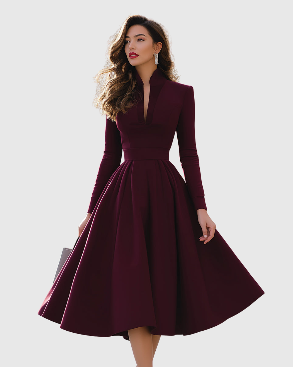 Susanne – Elegant V-Neck Dress - Image 1