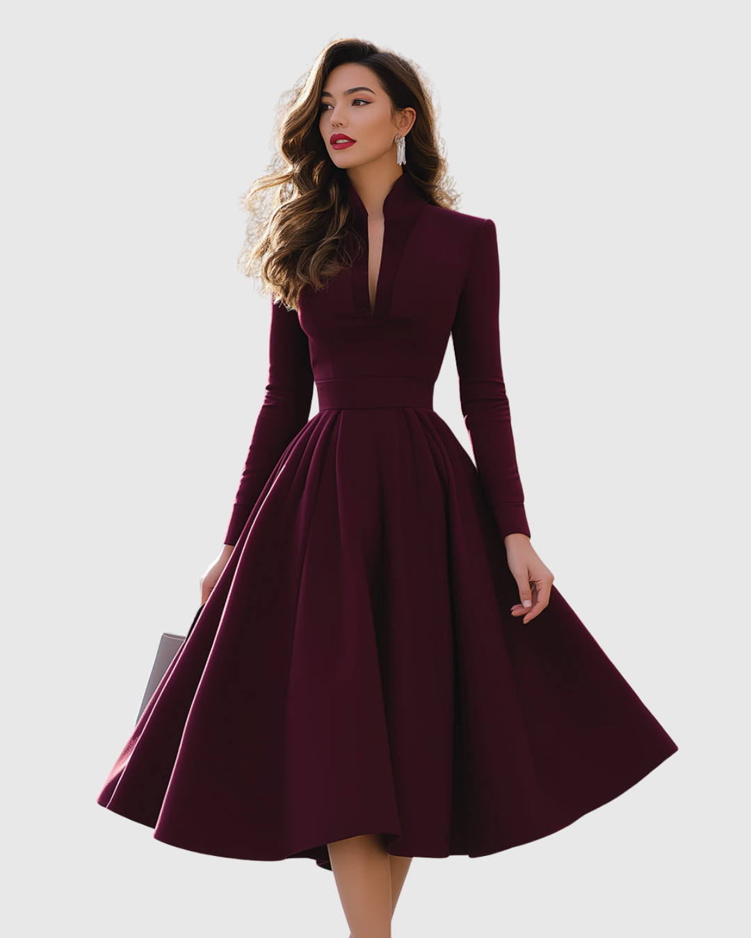 Susanne – Elegant V-Neck Dress - Image 1