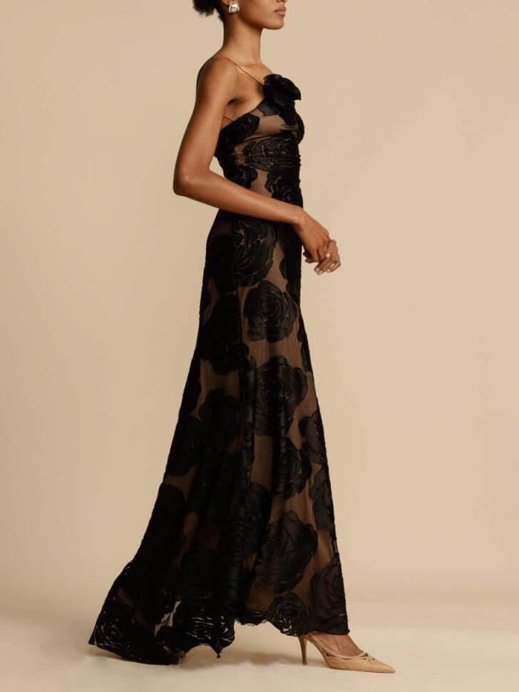 Charlotte – Sling Slant Shoulder Dress - Image 3