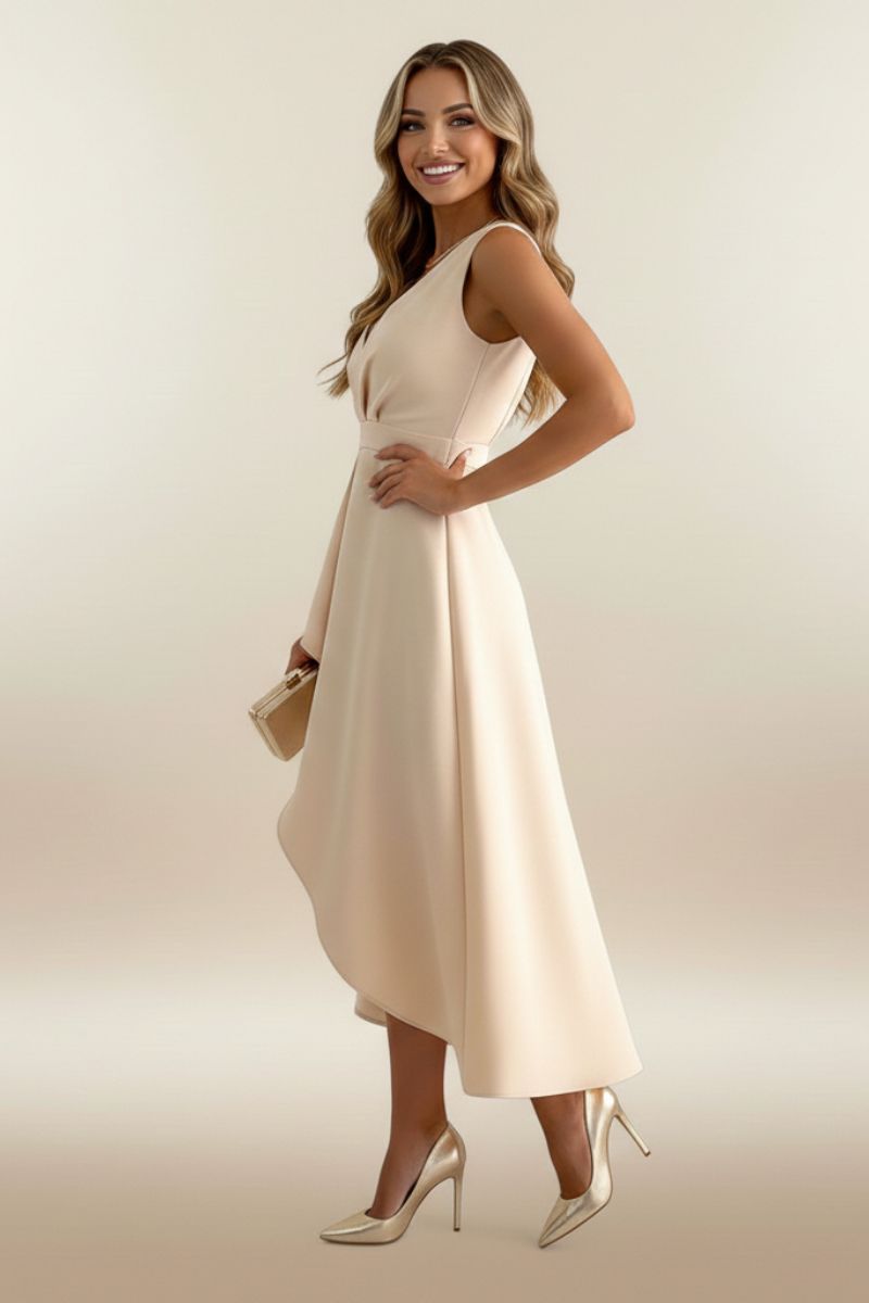Gerda – Elegant Sleeveless Wrap Dress - Image 2