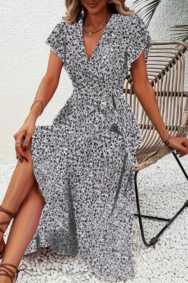 Wrap Dress for Women with Flattering Ruffle Hem - Image 4