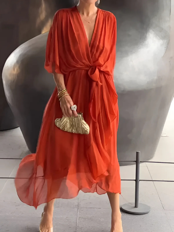 Vanessa – Women Elegant Wrap Dress - Image 6