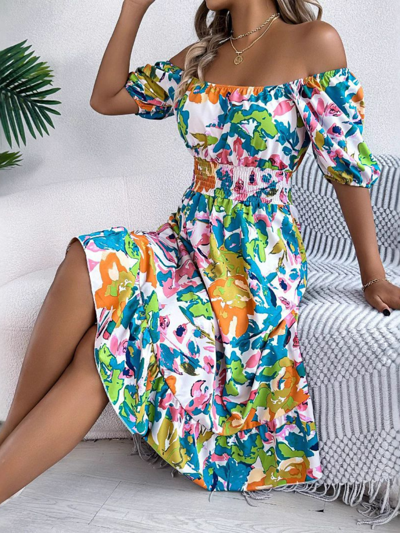 Charlotte – Women Casual Boho Gradient Dress - Image 3