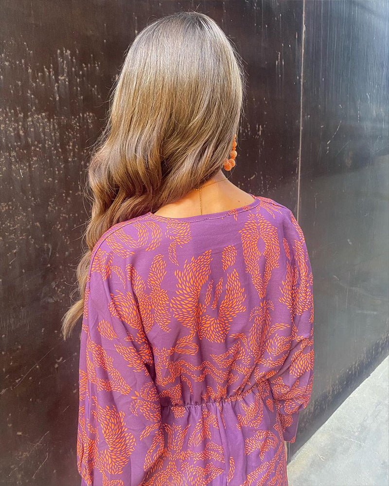 Marie – Long Sleeve V-neck Dress - Image 7