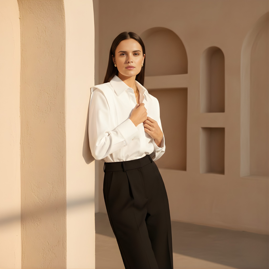 Lucy – Women Elegant Long Sleeve Blouse - Image 4