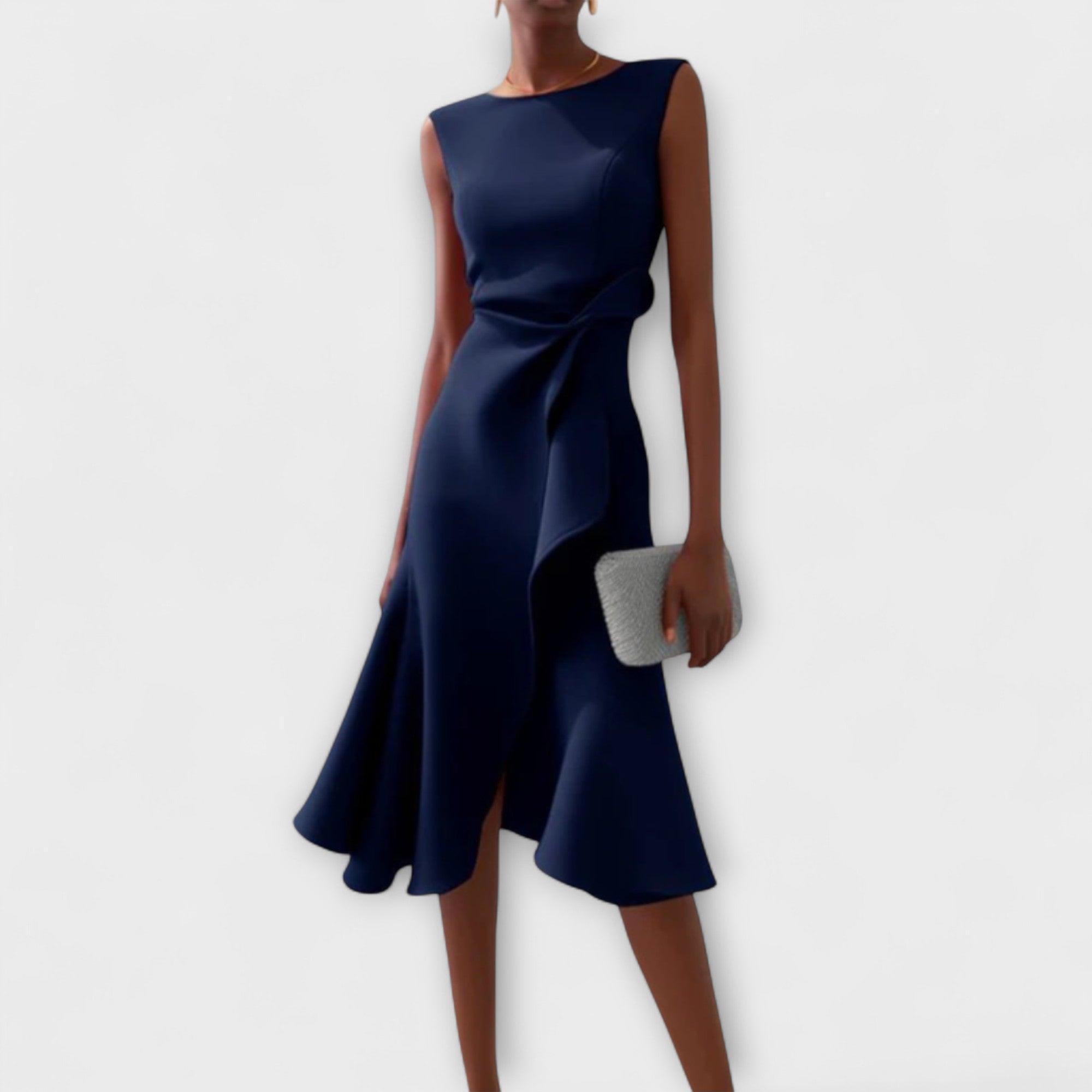 Maya – Women Elegant Wrap Midi Dress - Image 2