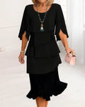 Renate – Elegant Comfort Ruffle Dress - Image 1
