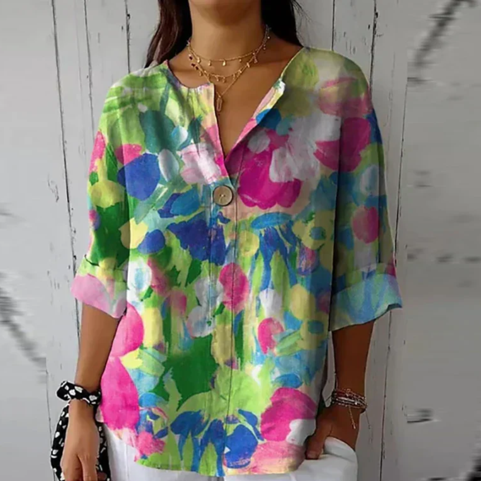 Thea – Women  Chic Floral  Print Blouse - Image 8