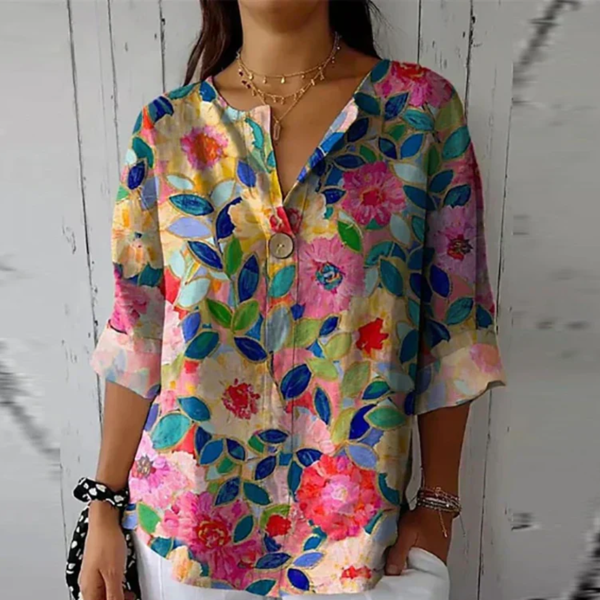 Thea – Women  Chic Floral  Print Blouse - Image 5