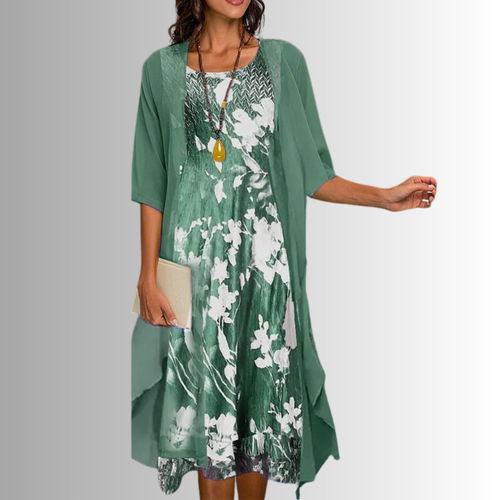 Anja – Elegant Layered Open Front Dress - Image 1