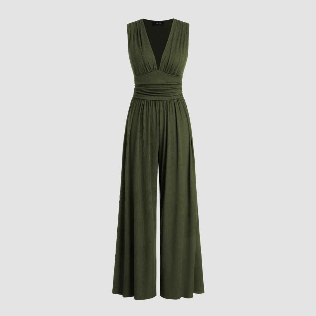 Marie – Women Stretch Comfort Wide-Leg Jumpsuit - Image 3