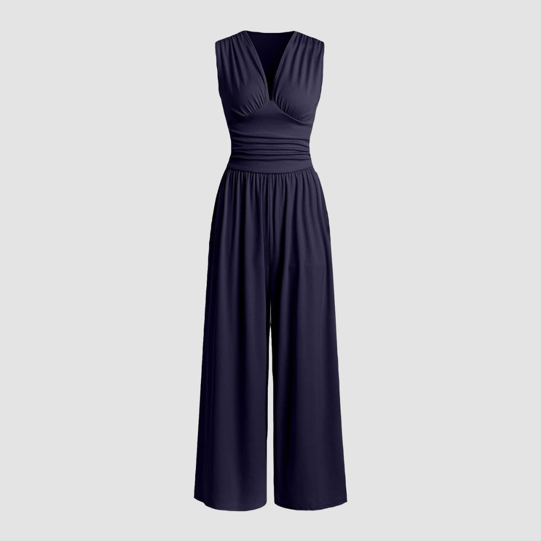 Marie – Women Stretch Comfort Wide-Leg Jumpsuit - Image 5