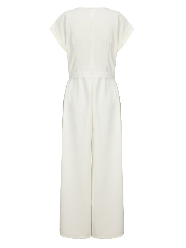 Kirsten – Elegant Cap Sleeve Wide Leg Jumpsuit - Image 13