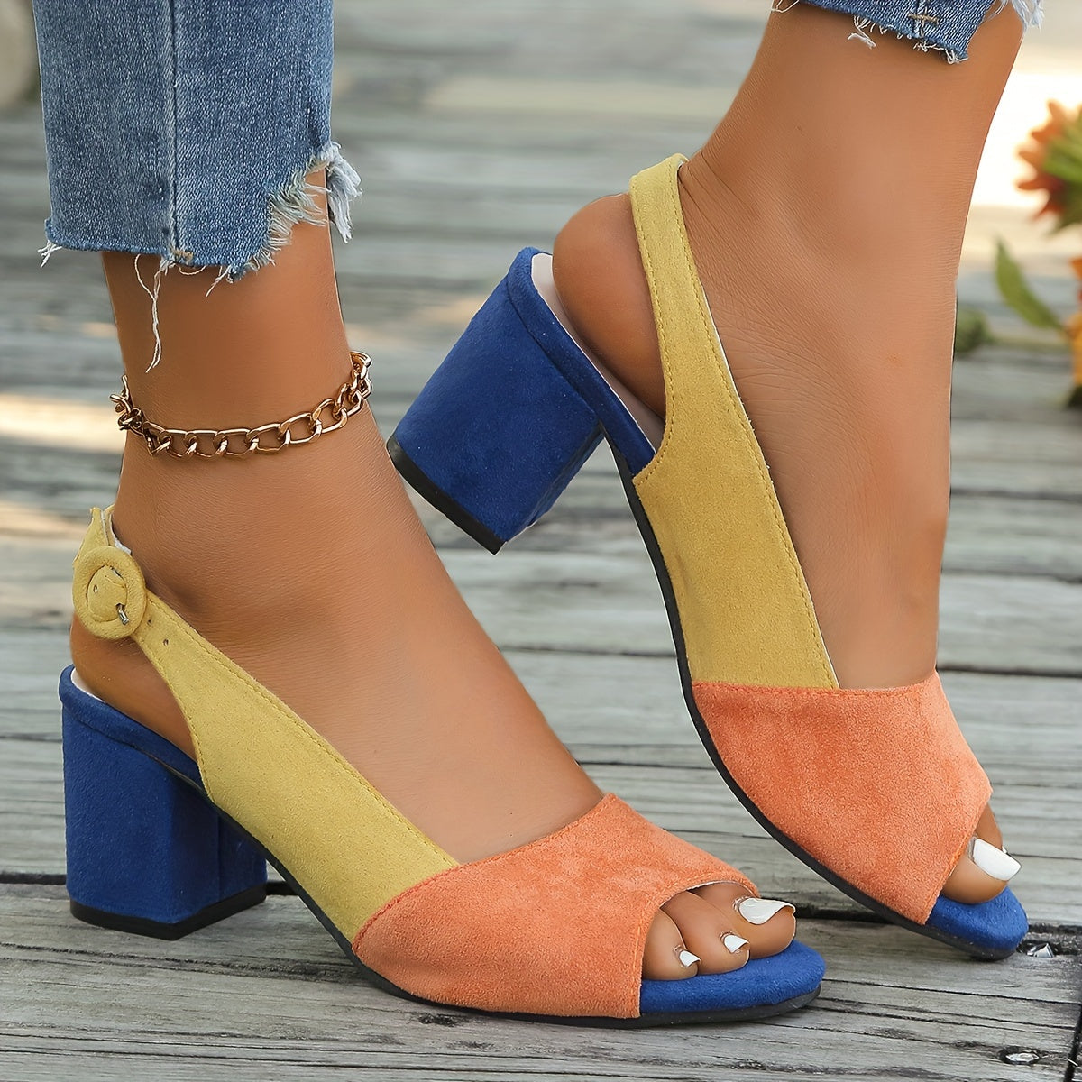 Lea – Women Slingback Block Heels - Image 5