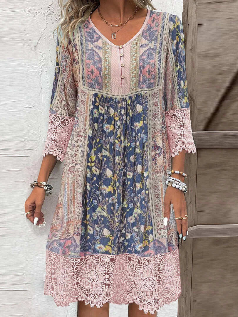 Charlotte – Women Floral Print Summer Dress - Image 1