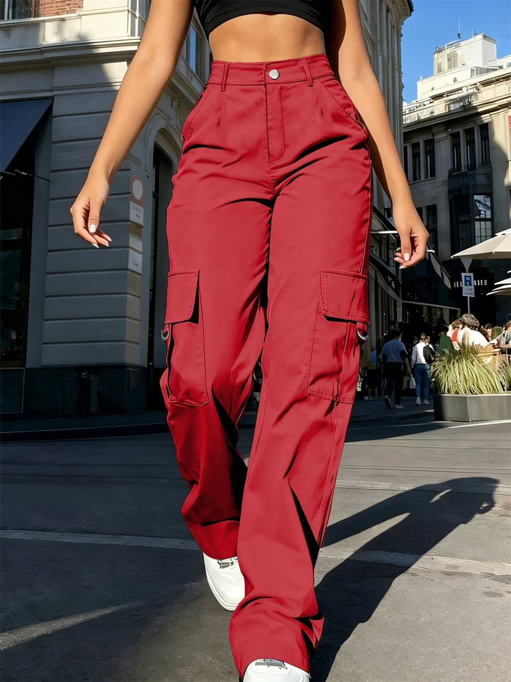 Cargo Pants Women's High Waisted with Pockets - Image 5