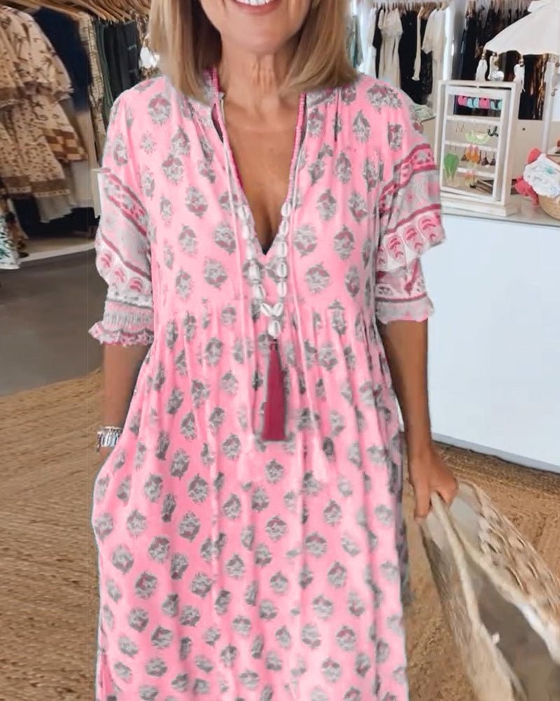 Sophia – Women Floral Print Maxi Dress - Image 21