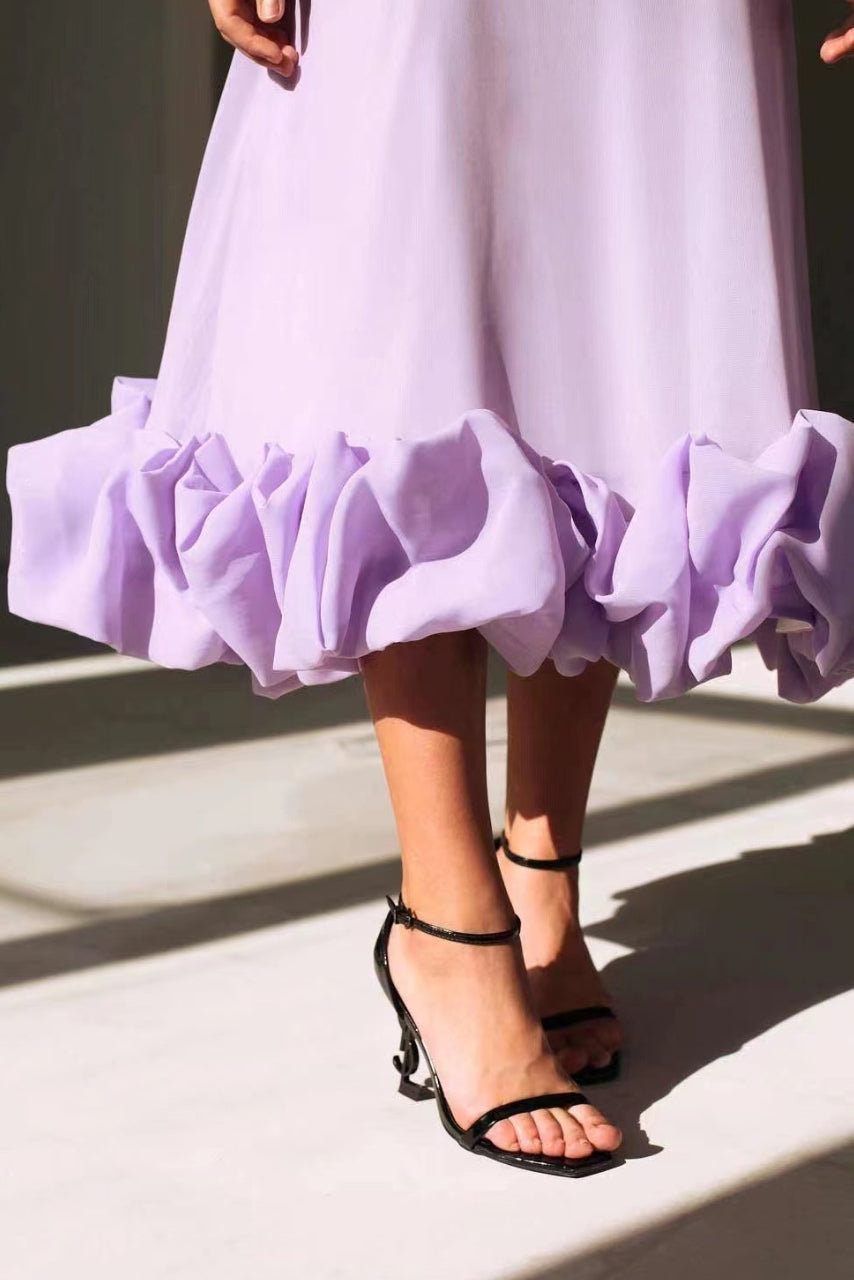 Maren – Ruffle Hem Wedding Guest Dress - Image 9