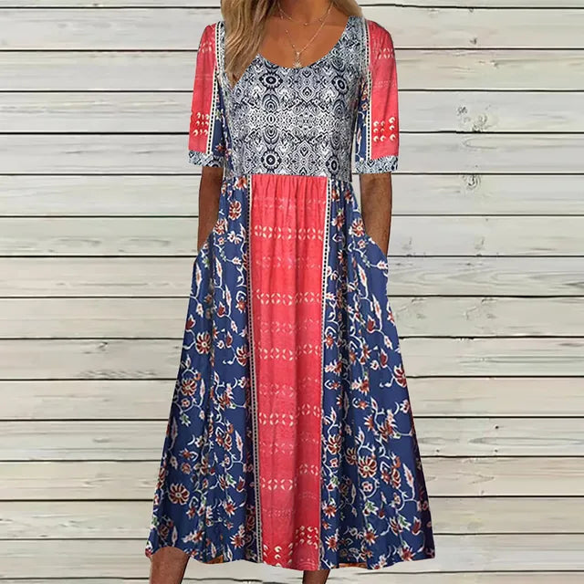 Amelia –  Round Neck Short Sleevei Dress - Image 14